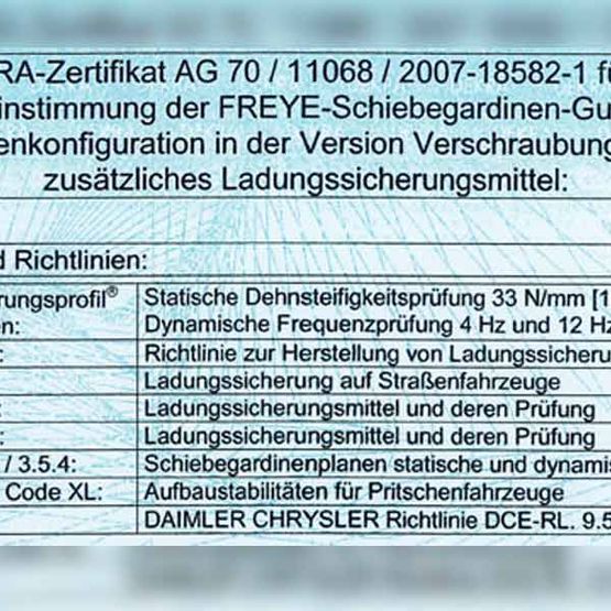 Unser Zertifikat